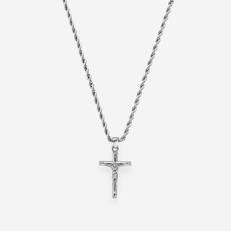 Jesus cross 2025 necklace silver